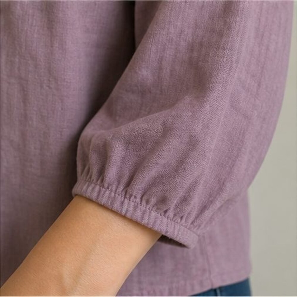 Mauve Wrap Blouse - Picture 5 of 6